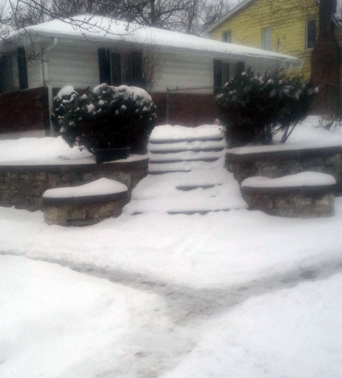 Pic of snow covered steps